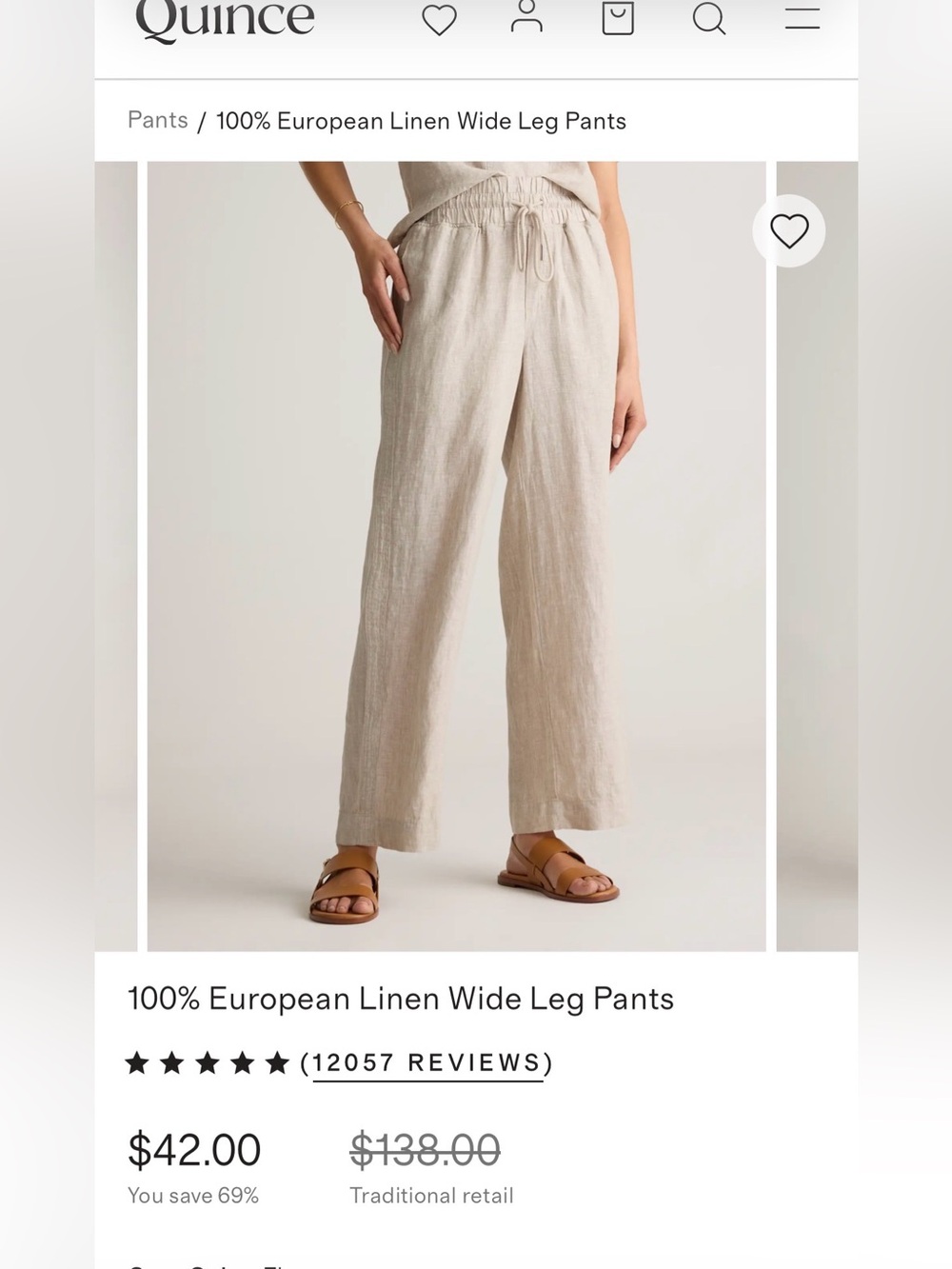 Quince Wide-Leg Linen Pants - Bundle of 3 - Picture 3 of 8